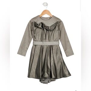 Nikolia Dress. Pewter Color with Sheen. Size 6/7 Excellent Condition